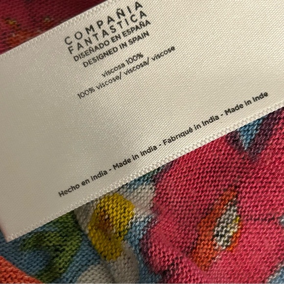 ❤️ COMPANIA FANTASTICA Floral V-Neck Long Sleeve Top S - Picture 8 of 12